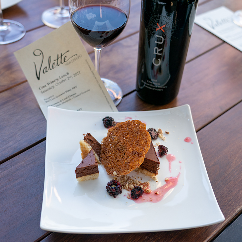 food and wine pairing at Valette Restaurant